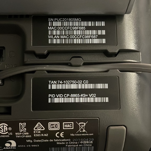 Cisco CP-8865 IP Phone- LIke new-still has plasti on screen - Picture 2 of 12